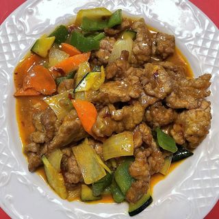 Ternera con salsa curry