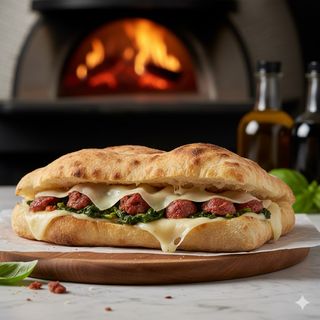 Saltimbocca con salsiccia friarielli e provola