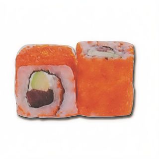 California de tobiko de atún con aguacate y queso 