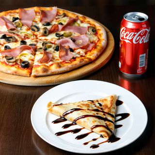 Пица Палермо + палачинка с шоколад + Кока кола кен