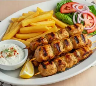 Souvlaki De Pollo Al Plato (2 Uds.)