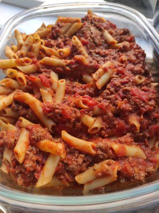 Macarrones boloñesa 