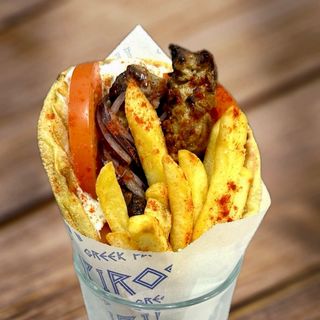 Pita Souvlaki vitello (gourmet)