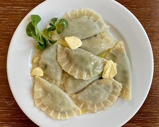 Pierogi ze Szpinakiem