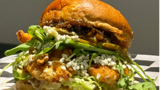 Gorgonzola chicken burger