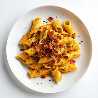 Pasta Crema de Calabaza y Bacon