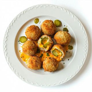 Palline ripiene cheddar e cetriolini - 6 pezzi