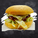 Bocadillo Caliente Hamburguesa Completa