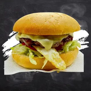 Bocadillo Caliente Hamburguesa Completa