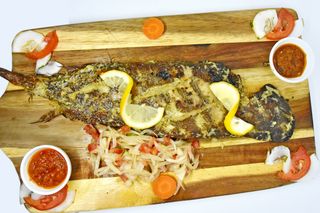 Attiéké + Poisson Sole