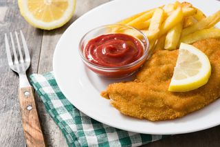 snitel din piept de pui