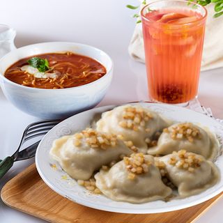 Pierogi z mięsem zestaw