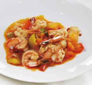 Gamberi in salsa piccante