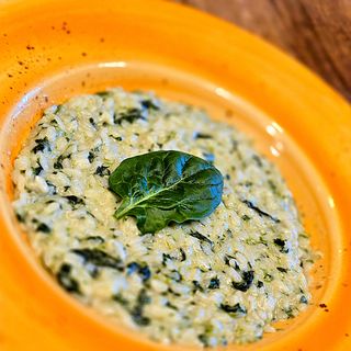 Risotto d’espinacs i gorgonzola