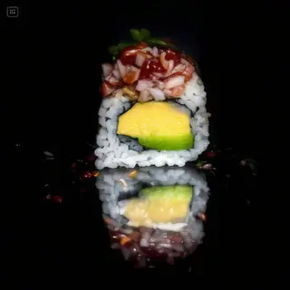 187. Atún Flameado Aguacate Queso. Flamed Tuna, Avocado And Cheese 8pcs