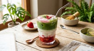 Кокосово матча лате с вкус