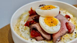  Creamy bulgur with beef