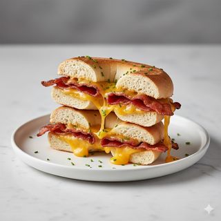 Baguel De Bacon Y Queso