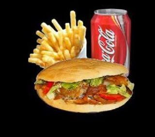 Panino kebab + patatine fritte + bibita