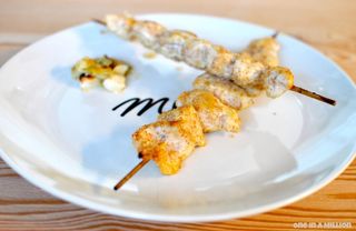 Spiedo pollo e porro