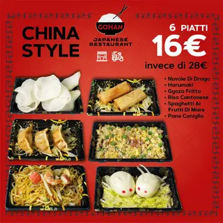 China style 6 piatti
