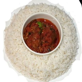 White rice and pepper stew