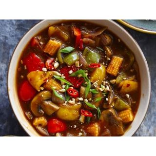 Diced Vegetable in Schezwan Sauce