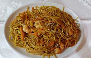 Tallarines Con Gambas