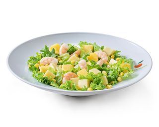 Salada de ananás e camarão