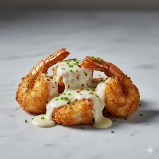 145.Langostino fritos con queso