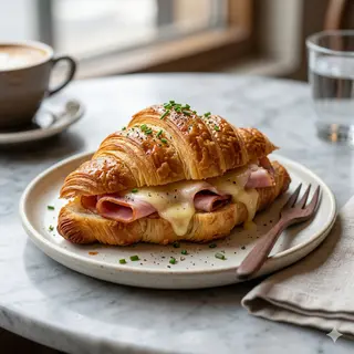 Croissant De Jamón Y Queso