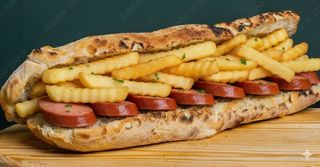 Panuozzo Wurstel e patatine