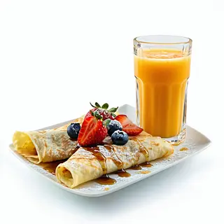 Crepe + Zumo Natural