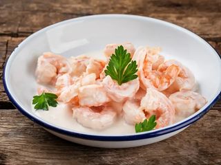 Хвости тигрових креветок у вершковому соусі (200g)