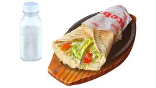 PITA ROLL EXTRA HUMMUS, AYRAN
