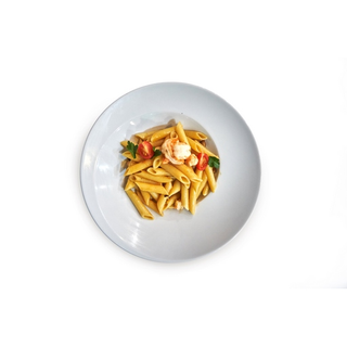 Pasta de ajo y gambas