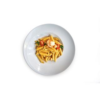 Pasta de ajo y gambas