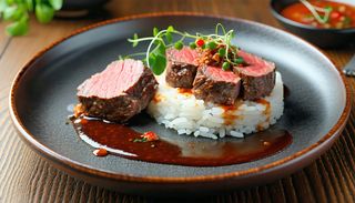 Muschi de vita cu sos brun