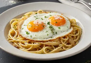 Spaghettis À L'Œuf & Pain