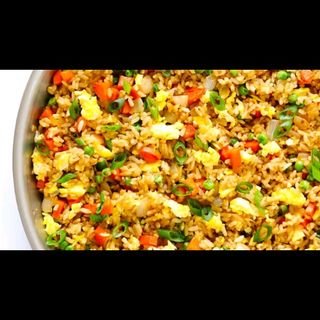 Egg Fried Rice with Capsicums