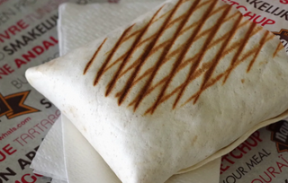 Menú de taco de carne picada