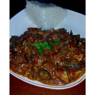 Ugali matumbo stew(tripes)