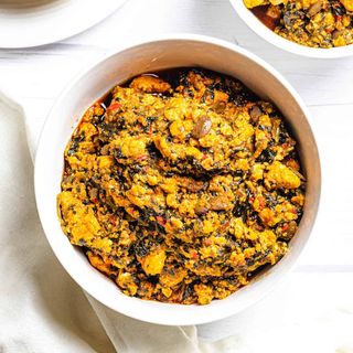 Egusi Soup with Swallow and 2 Beef or Fish