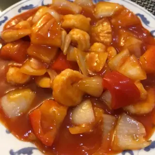 119. Gamberi in salsa agrodolce