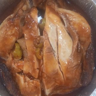 Menú pollo entero + pan