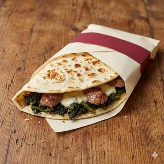 Salsiccia rustica, mozzarella fior di latte e friarielli Campani