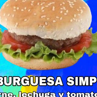 Menú hamburguesa simple