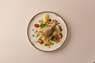 Форель с овощами