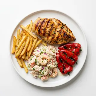 Plato Combinado De Pechuga De Pollo