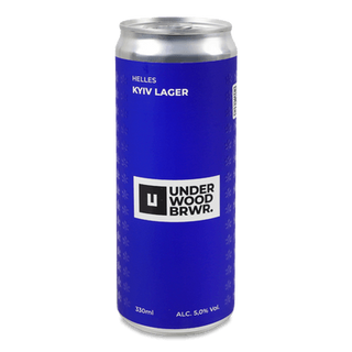 Пиво Underwood Brewery Kyiv Lager світле нефільтроване з/б (0,33л)
